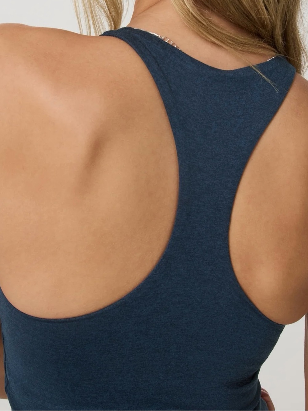 NWT Vuori Halo Performance Crop 2.0 in Blue Coast Heather - Picture 4 of 7